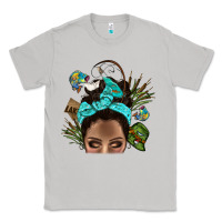 Moon Dust Lake Camping Afro Messy Bun Bbs Classic Tee - BundleAndBundleShop