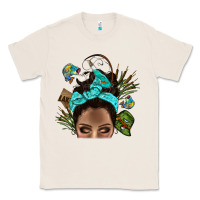 Natural Lake Camping Afro Messy Bun Bbs Classic Tee - BundleAndBundleShop