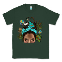 Sports Green Lake Camping Afro Messy Bun Bbs Classic Tee - BundleAndBundleShop