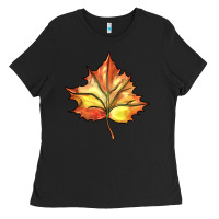 Black withered leaf Ladies Tee - BarkalooDesign