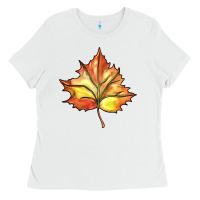 White withered leaf Ladies Tee - BarkalooDesign