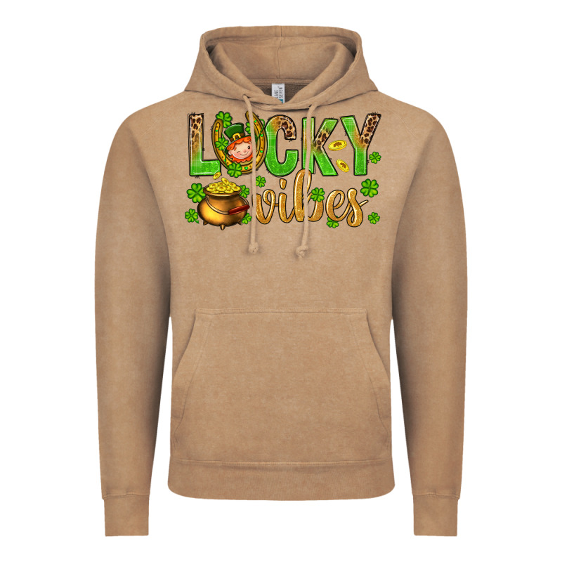 St. Patricks Day Lucky Vibes Vintage Hoodie by BundleAndBundleShop | Teevron