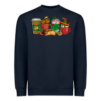 Navy Tacos Coffee Cups Heavyweight Sweatshirt - texasbilliewilder