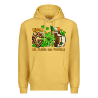 Antique Gold with god all things are possible Premium Hoodie - OliviaCreatesArt