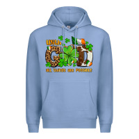 Colony Blue with god all things are possible Premium Hoodie - OliviaCreatesArt