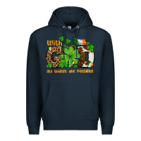 Navy with god all things are possible Premium Hoodie - OliviaCreatesArt