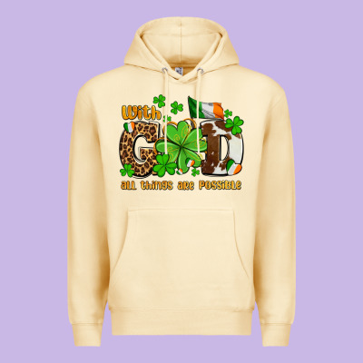 With God All Things Are Possible Premium Hoodie Designed By Oliviacreatesart
