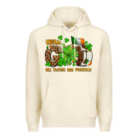 Sandshell with god all things are possible Premium Hoodie - OliviaCreatesArt