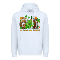 White with god all things are possible Premium Hoodie - OliviaCreatesArt