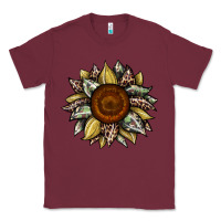 Burgundy sunflower camouflage and leopard 2 Classic Tee - JahusDesignShop