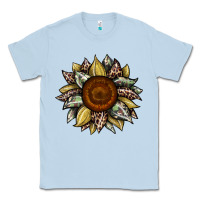 Dusty Blue sunflower camouflage and leopard 2 Classic Tee - JahusDesignShop