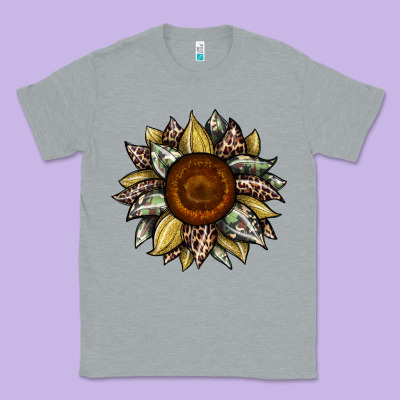 Sunflower Camouflage And Leopard 2 Classic Tee Designed By Jahusdesignshop