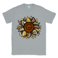 Heather Grey sunflower camouflage and leopard 2 Classic Tee - JahusDesignShop