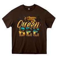 Chocolate Brown queen bee Heavy Core Tee - LillyAllenDesigns