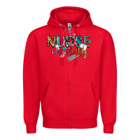 Red Nurse on duty Zipper Hoodie - CowGirlArtShop