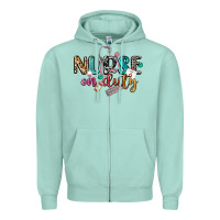Nurse On Duty Zipper Hoodie | Teevron