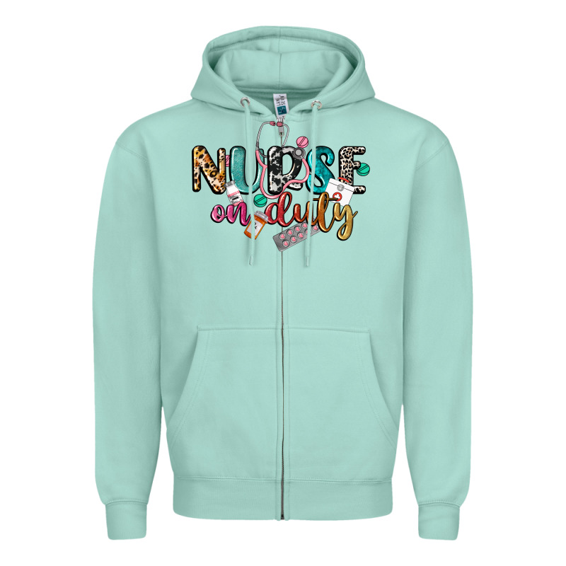 Nurse On Duty Zipper Hoodie by CowGirlArtShop | Teevron