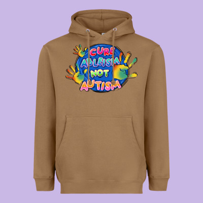 Cure Ableism Not Autism Heavyweight Hoodie Designed By Fadigitalartstudio