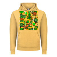Vintage Mustard St. Patricks gnomies seamless pattern Vintage Hoodie - BundleAndBundleShop