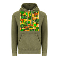Vintage Olive St. Patricks gnomies seamless pattern Vintage Hoodie - BundleAndBundleShop