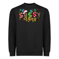 Black Sassy Claus Heavyweight Sweatshirt - texasbilliewilder