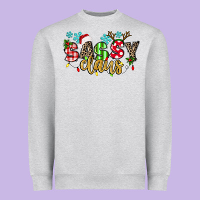 Sassy Claus Heavyweight Sweatshirt Designed By Texasbilliewilder