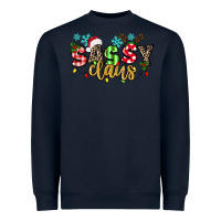 Navy Sassy Claus Heavyweight Sweatshirt - texasbilliewilder