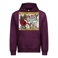 Mauve Wine merry christmas y'all Urban Hoodie - CowhideDigitalArt