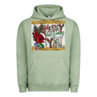 Pigment Oil Green merry christmas y'all Urban Hoodie - CowhideDigitalArt