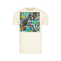 Vintage Arctic Western Gun And Sheriff Stars With Cowhide Seamless Pattern Vintage Tee - BundleAndBundleShop
