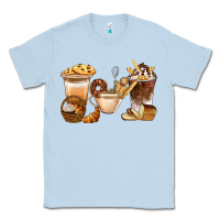 Dusty Blue Bakery Coffee Cups With Cookie Bbs Classic Tee - BundleAndBundleShop