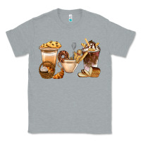 Heather Grey Bakery Coffee Cups With Cookie Bbs Classic Tee - BundleAndBundleShop