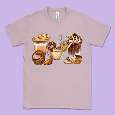 Bakery Coffee Cups With Cookie Bbs Classic Tee Designed By Bundleandbundleshop