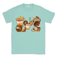 Seafoam Bakery Coffee Cups With Cookie Bbs Classic Tee - BundleAndBundleShop
