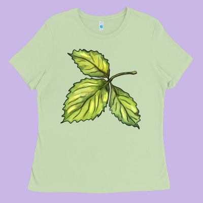Green Leaf Ladies Tee Designed By Barkaloodesign