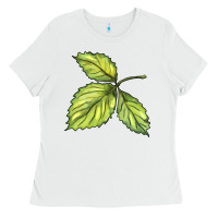 White green leaf Ladies Tee - BarkalooDesign
