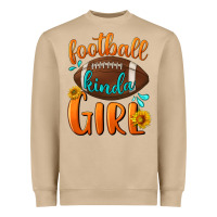 Mushroom Football kinda Girl Heavyweight Sweatshirt - NancyCooperArtShop