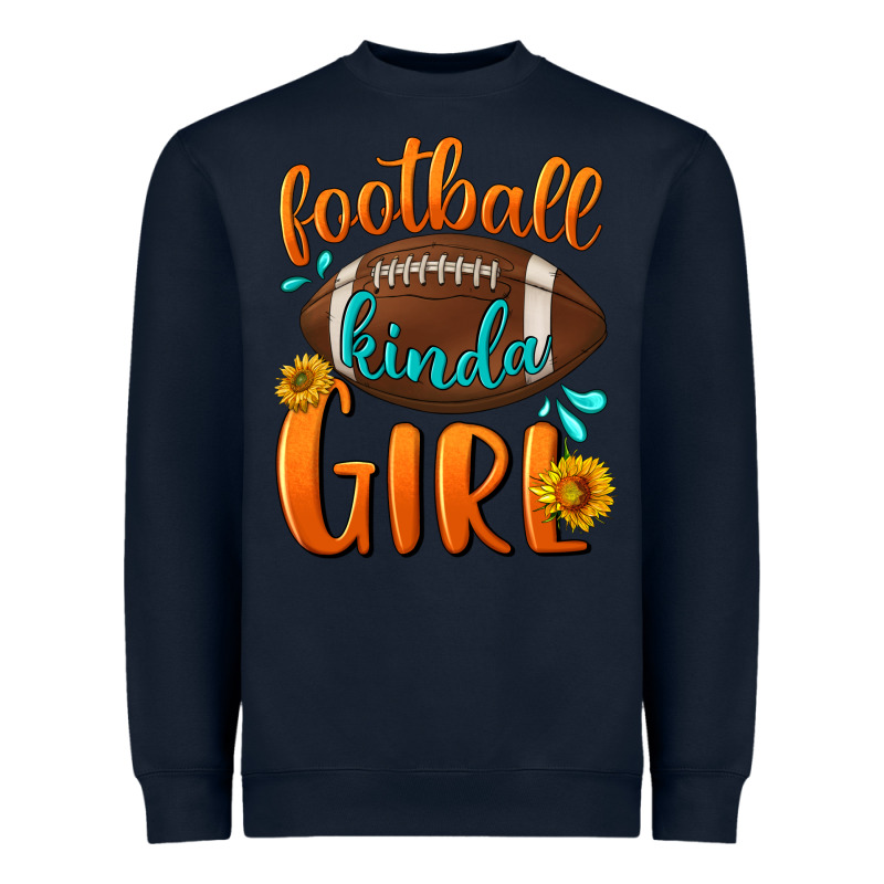 Football Kinda Girl Heavyweight Sweatshirt by NancyCooperArtShop | Teevron