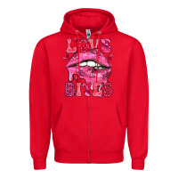 Red Love bites Valentine's Day Zipper Hoodie - HowdyJamesFarm