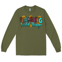 Army Green raising wild things Long Sleeve Tee - RanaPortraitStore