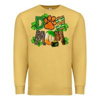 Antique Gold St. Patricks Dog Mom Premium Sweatshirt - FaDigitalArtStudio