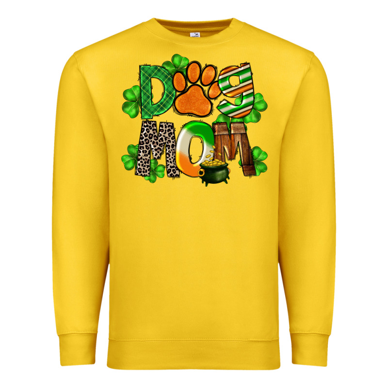 St. Patricks Dog Mom Premium Sweatshirt by FaDigitalArtStudio | Teevron