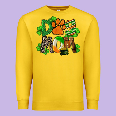 St. Patricks Dog Mom Premium Sweatshirt Designed By Fadigitalartstudio