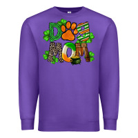 Purple St. Patricks Dog Mom Premium Sweatshirt - FaDigitalArtStudio