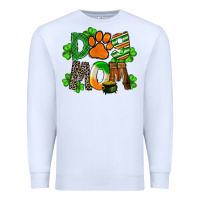 White St. Patricks Dog Mom Premium Sweatshirt - FaDigitalArtStudio