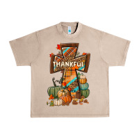 French Oak thankful fall cross Urban Heavy Tee - BundleAndBundleShop