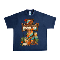 Navy thankful fall cross Urban Heavy Tee - BundleAndBundleShop