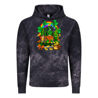 Cloud Black st. patricks gnomes truck with rainbow Vintage Hoodie - BundleAndBundleShop
