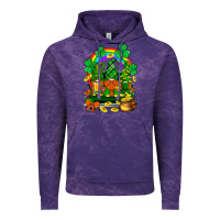 Cloud Purple st. patricks gnomes truck with rainbow Vintage Hoodie - BundleAndBundleShop