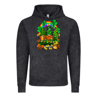 Vintage Black st. patricks gnomes truck with rainbow Vintage Hoodie - BundleAndBundleShop